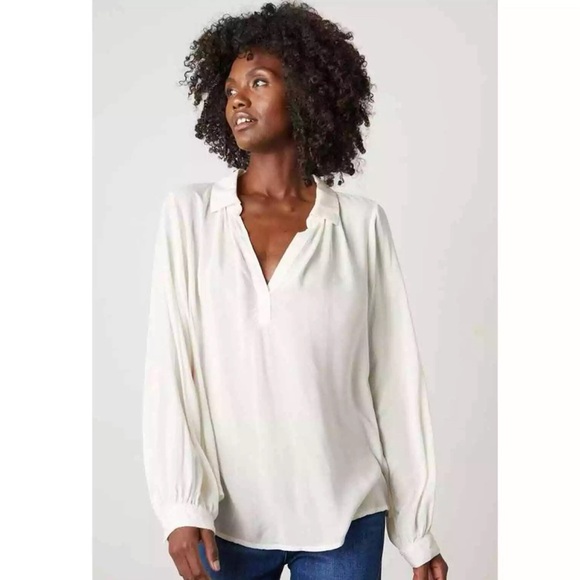 Velvet by Graham and Spencer Cream Blouse Size S Excellent Condition - Picture 2 of 10